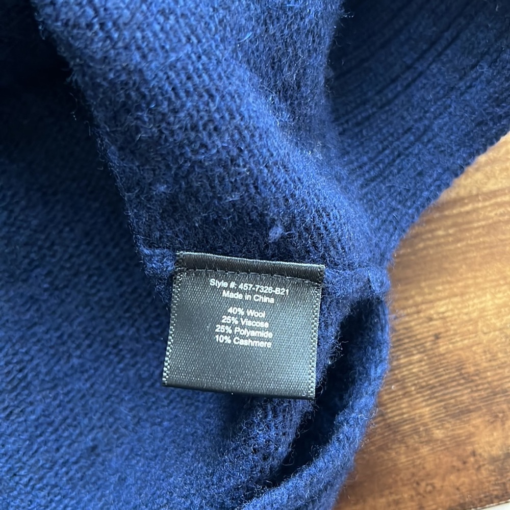 Jenni Kayne Navy Crewneck Everyday Sweater - M - Picture 7 of 8